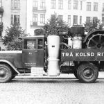 1929: Scania Speciaal transport, met stoomtractor